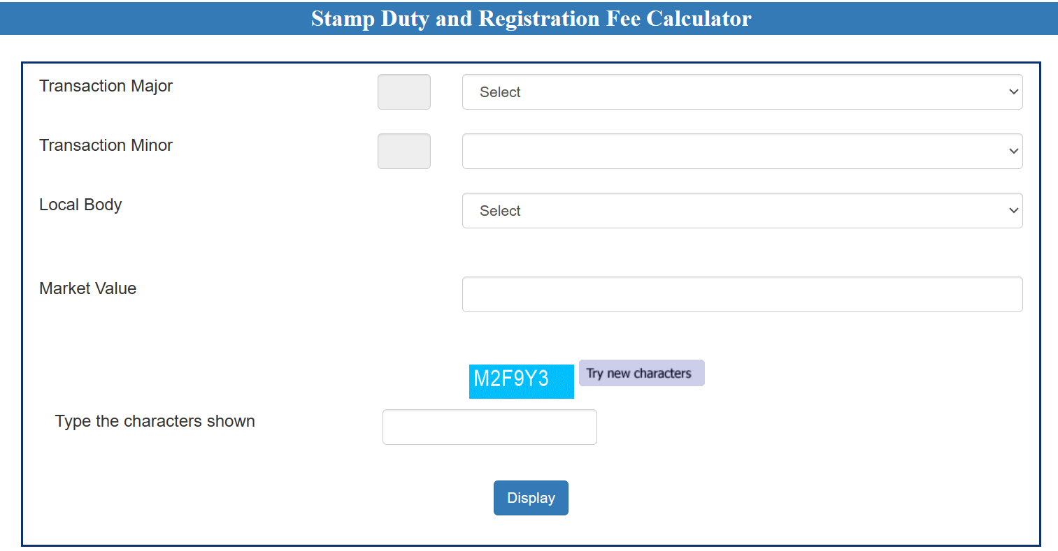 Stamp Duty and Registration Fee